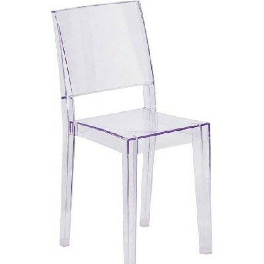 Phantom Transparent Stack Side Chair Clear Riverstone Furniture | * Best