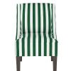 Swoop Armchair Canopy Stripe Emerald Skyline Furniture | * New