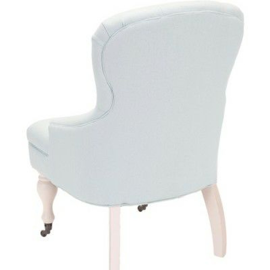 Falcon Tufted Arm Chair Robins Egg Blue Safavieh | * Best