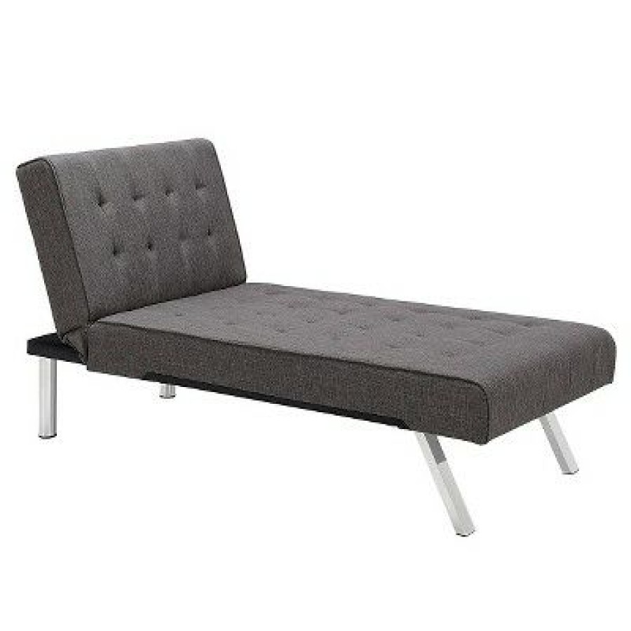 Dhp Eve Linen Upholstered Chaise Lounger Room & Joy | * Wholesale