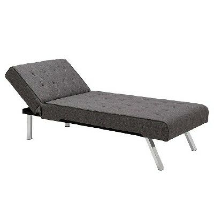 Dhp Eve Linen Upholstered Chaise Lounger Room & Joy | * Wholesale