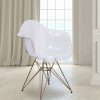 Flash Furniture Alonza Series Transparent Side Chair With Gold Base | * New