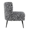 Fran Contemporary Slipper Chair Black Steel/Black Leopard Fabric Lumisource | * Wholesale