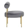 Rhonda Accent Chair Velvet/Steel Gold/Silver Lumisource | * Online