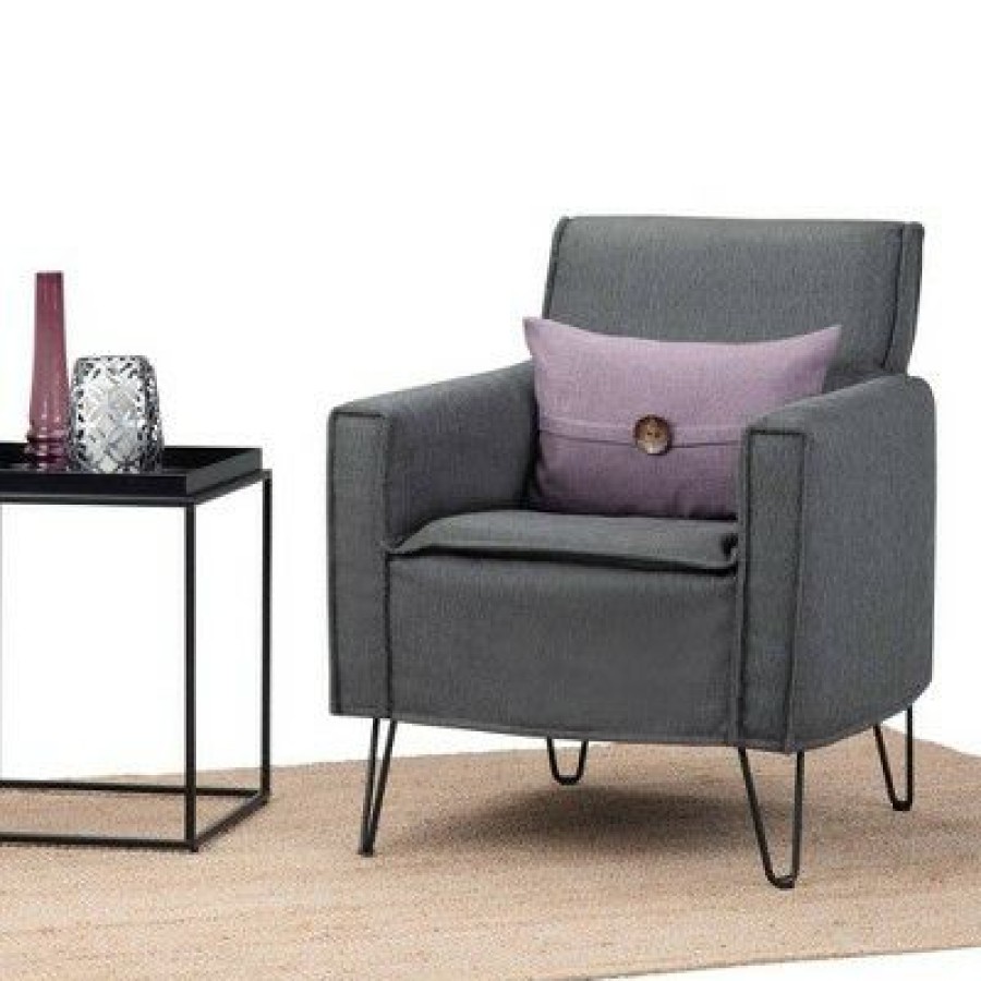 28 Edward Accent Chair With Hairpin Legs Wyndenhall | * Wholesale