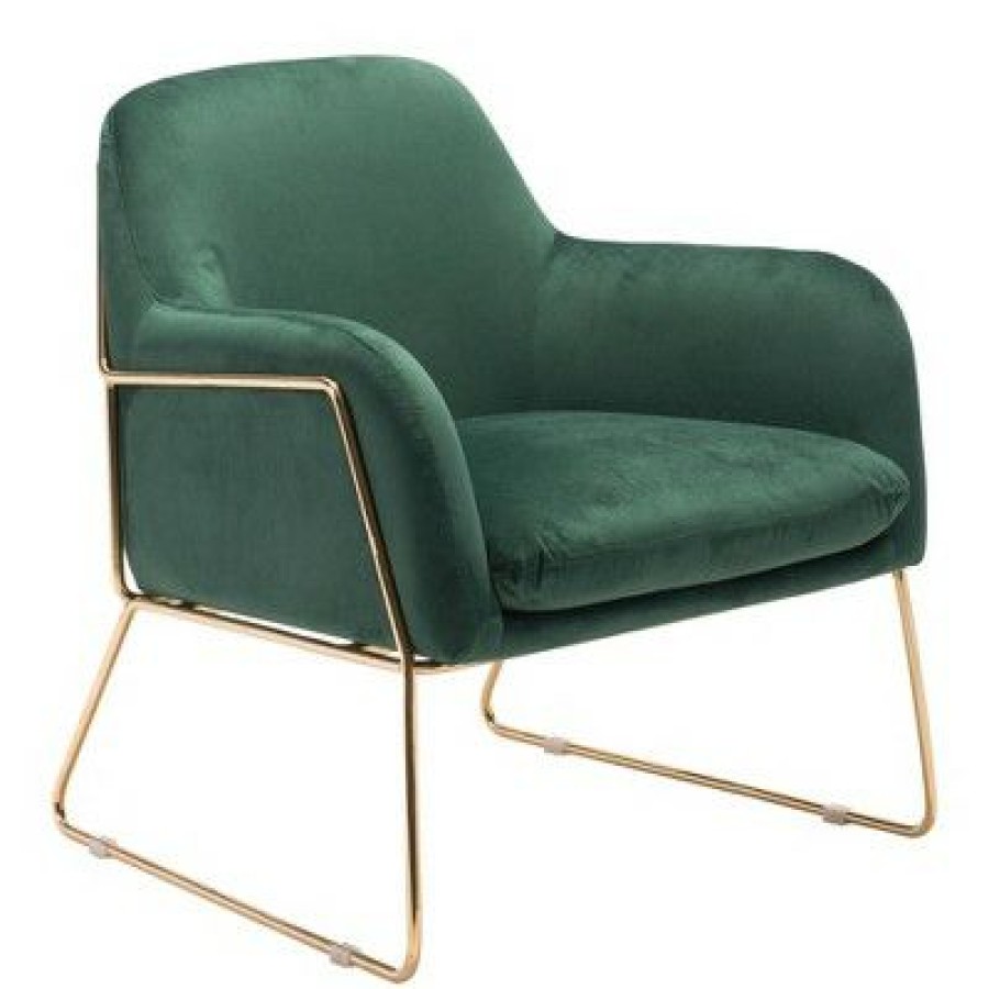 Luxe Velvet Armchair Green Zm Home | * Wholesale