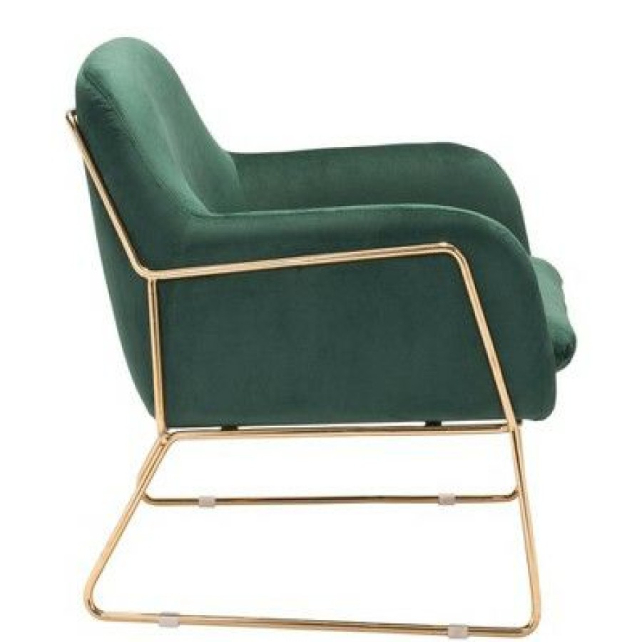 Luxe Velvet Armchair Green Zm Home | * Wholesale