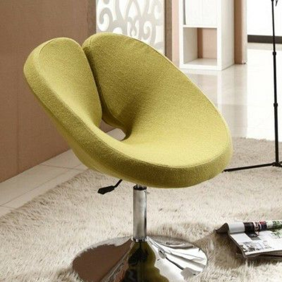 Perch Wool Blend Adjustable Chair Green Manhattan Comfort | * Clearance