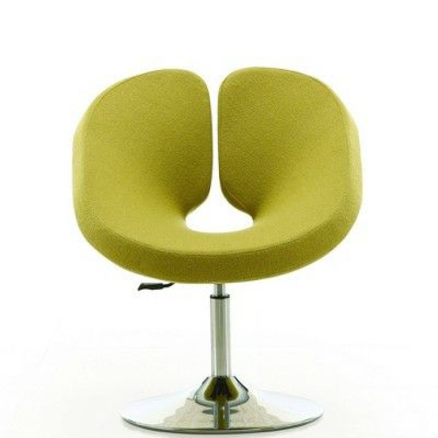 Perch Wool Blend Adjustable Chair Green Manhattan Comfort | * Clearance