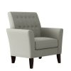 Graff Button Tufted Armchair Linen Handy Living | * Best