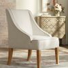 Elm Lane Dixon Ivory Fabric Swoop Arm Chair | * Online