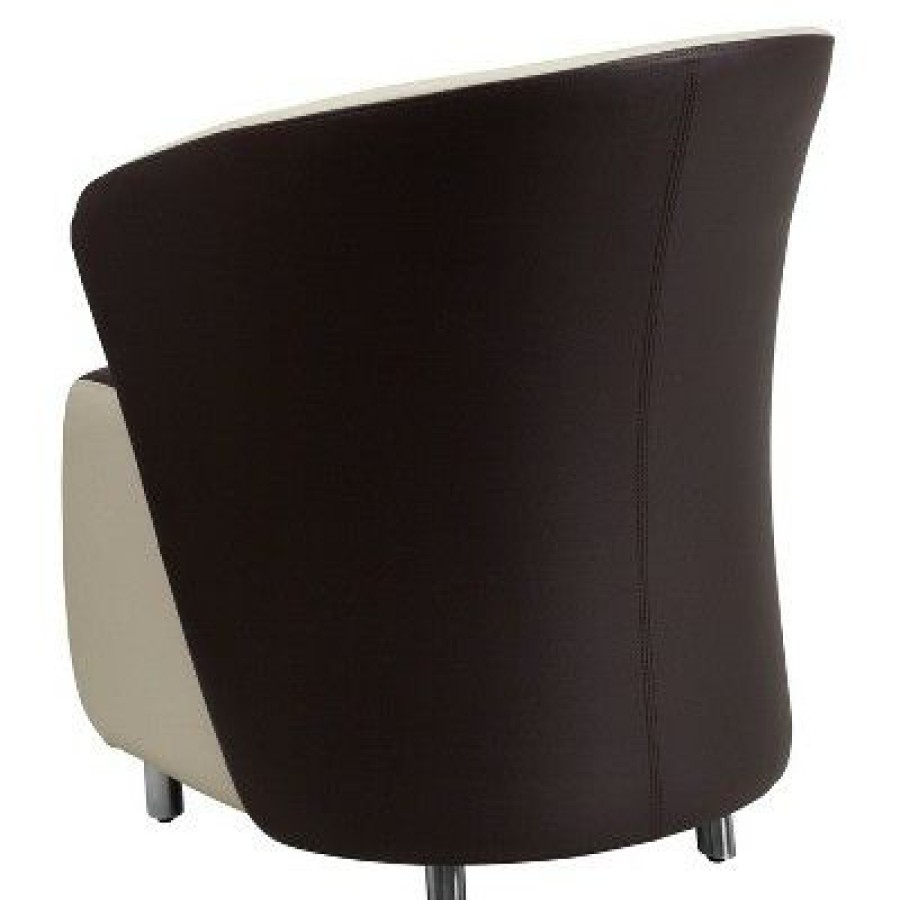 Flash Furniture Leathersoft Curved Barrel Back Lounge Chair | * New