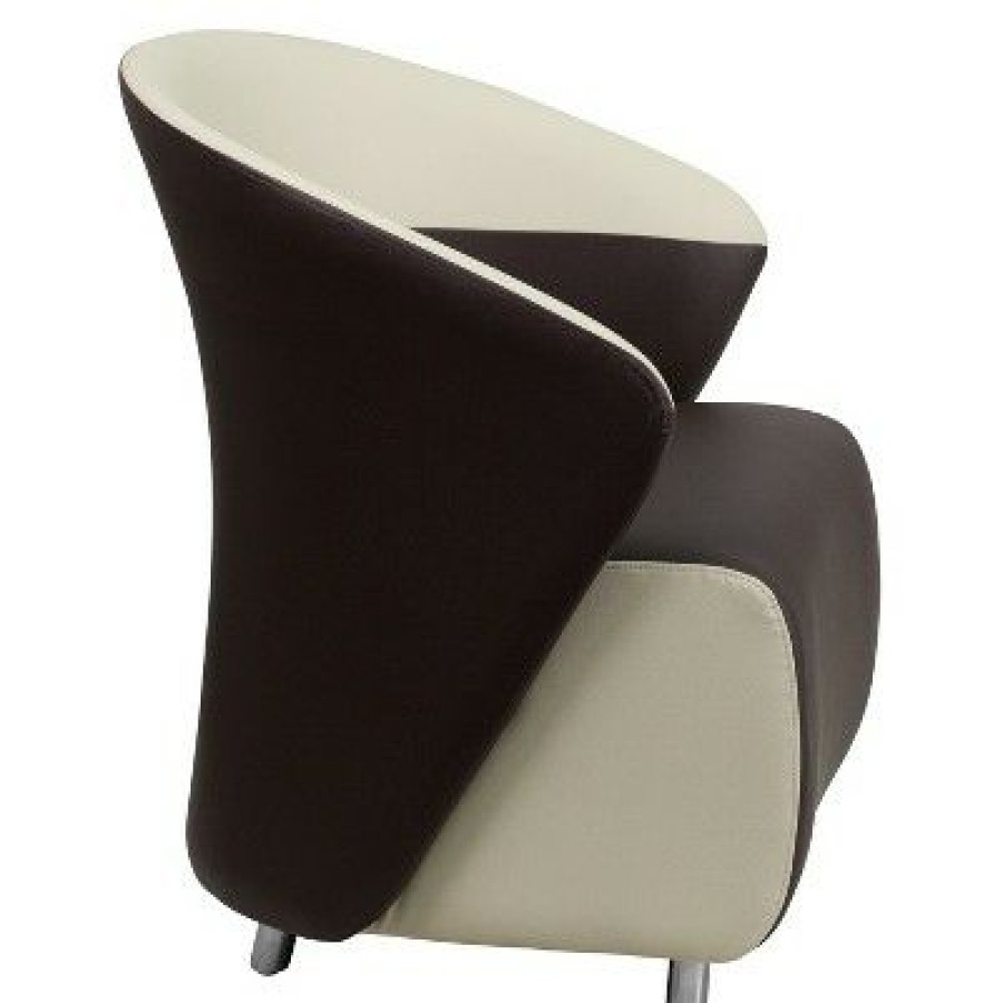 Flash Furniture Leathersoft Curved Barrel Back Lounge Chair | * New