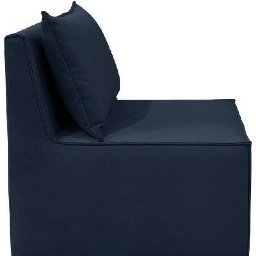 Skyline Furniture French Seamed Armless Chair In Velvet Cloth & Company | * Best