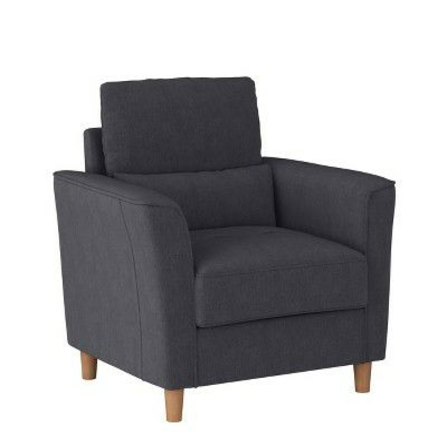 Georgia Upholstered Accent Armchair Dark Gray Corliving | * Wholesale