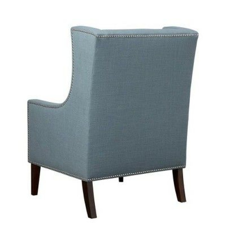 Madison Park Colette Wing Chair Blue | * Clearance