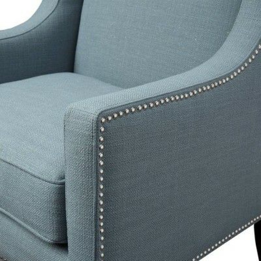 Madison Park Colette Wing Chair Blue | * Clearance