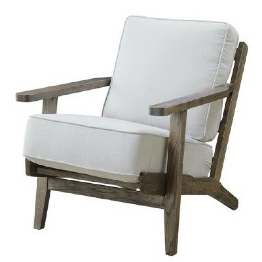 Mercer Accent Chair With Antique Legs Taupe Brown Picket House Furnishings | * Online