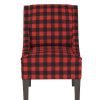 Swoop Armchair Classic Gingham Red Black Skyline Furniture | * Hot