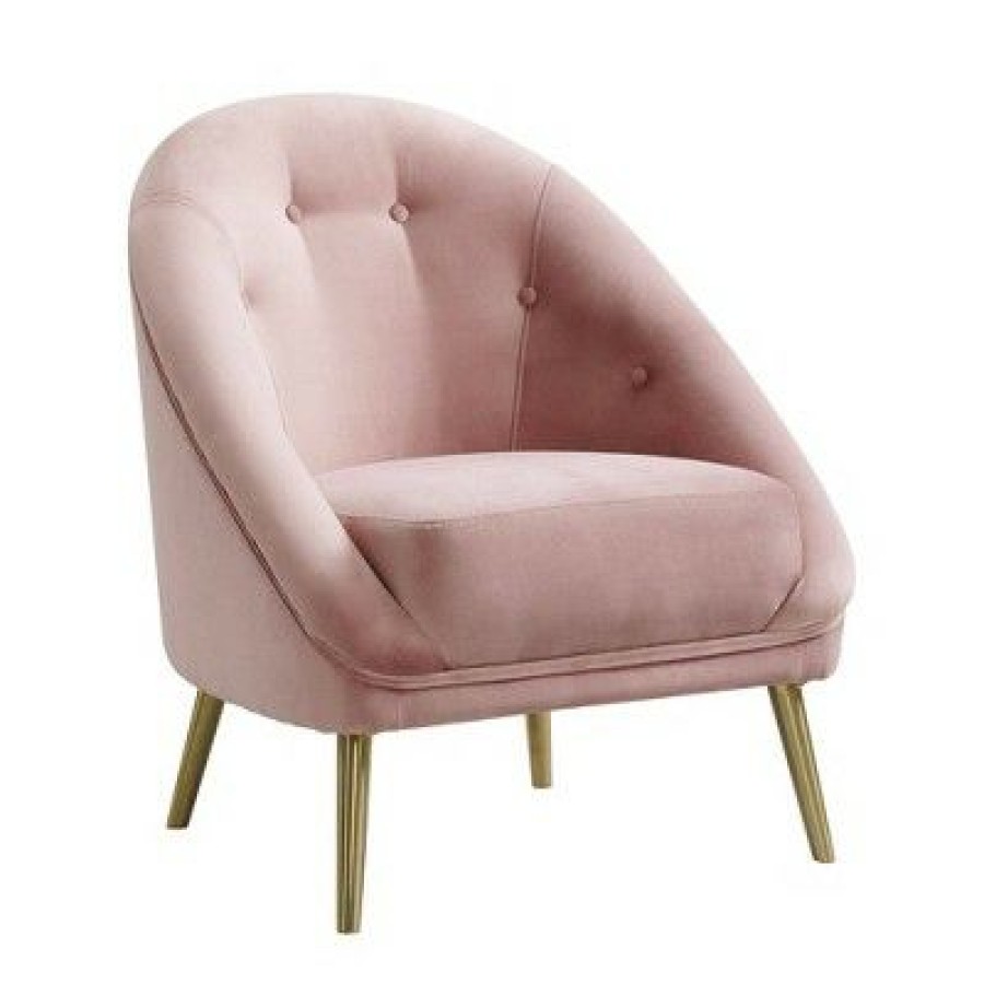 Taryn Chair With Gold Legs Blush Pink Picket House Furnishings | * Hot