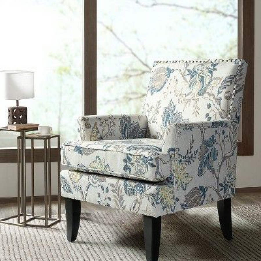 Sara Upholstered Accent Chair With Nail Head Trim | Karat Home | * Best