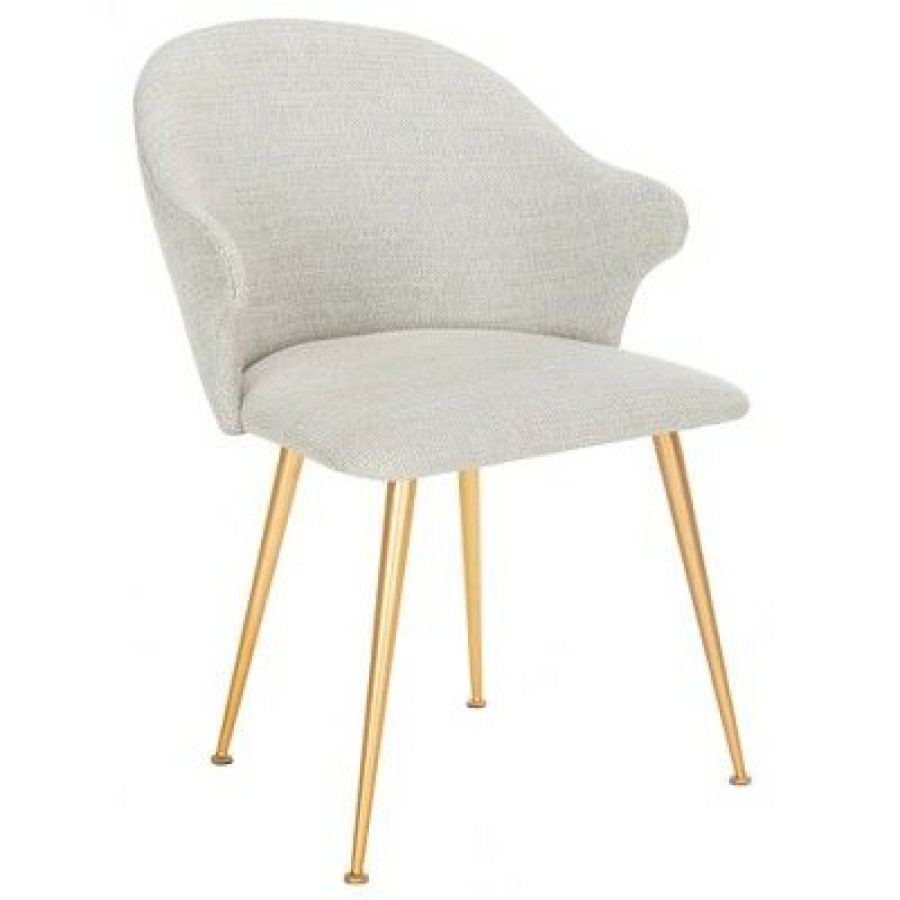 Edmond Arm Chair Light Gray Safavieh | * New