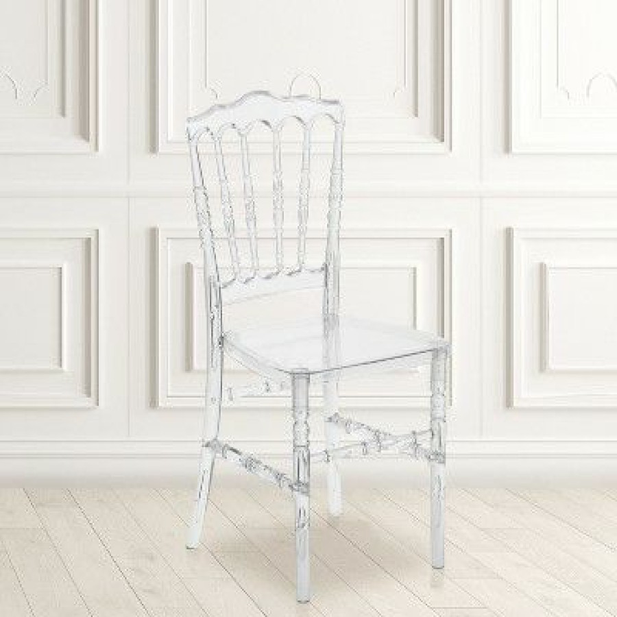 Flash Furniture Flash Elegance Crystal Ice Napoleon Stacking Chair | * Clearance