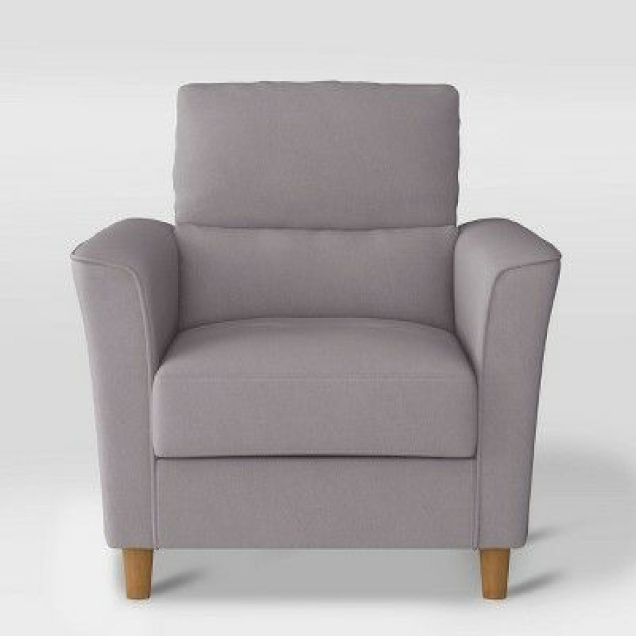 Georgia Upholstered Accent Armchair Light Gray Corliving | * Best