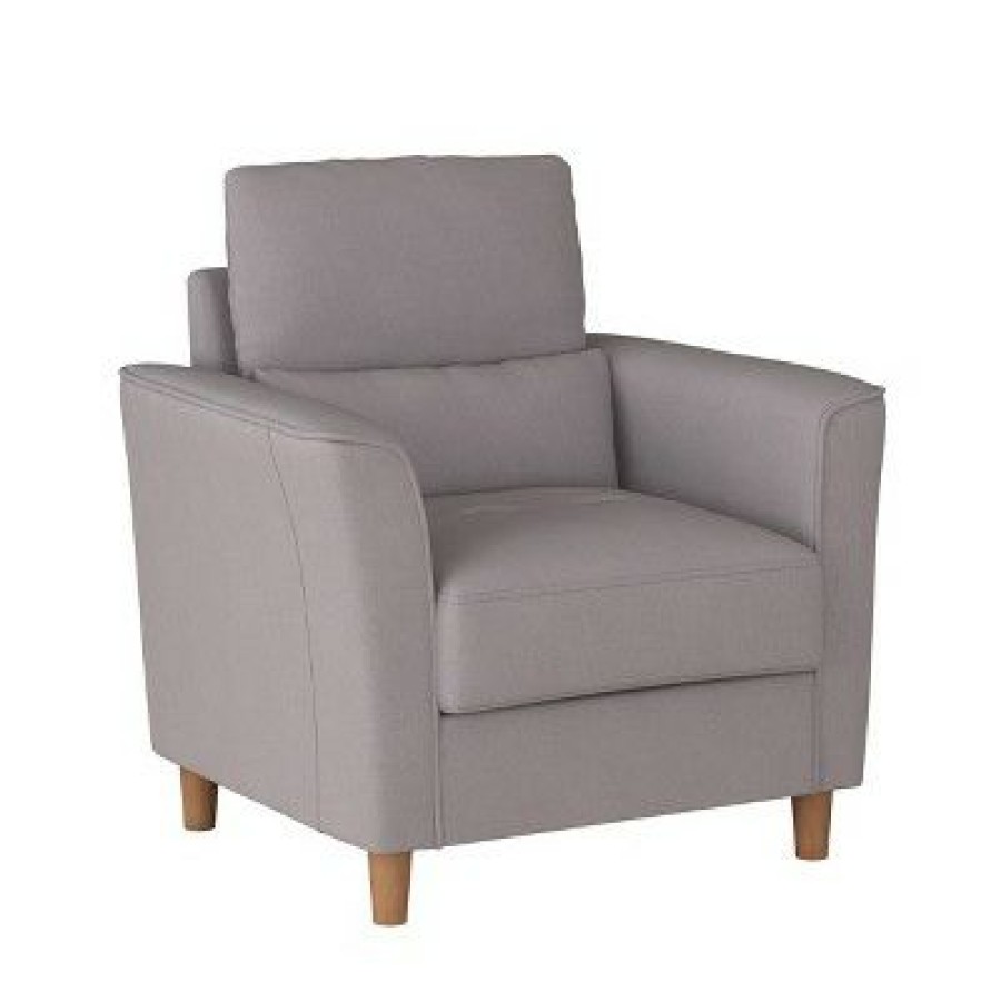 Georgia Upholstered Accent Armchair Light Gray Corliving | * Best