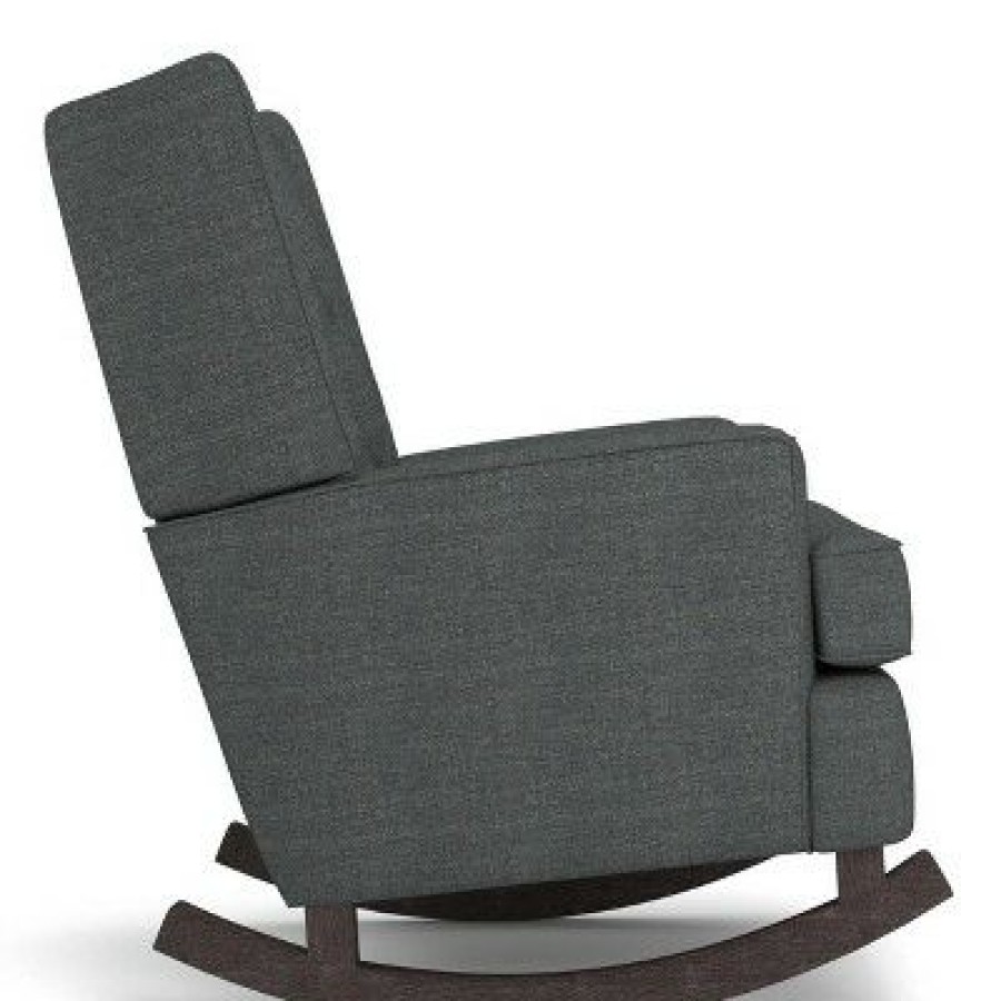 Best Chairs Inc. Best Chairs Ames Upholstered Runner Rocker Espresso | * Clearance