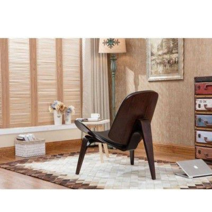 Shell Side Chair Dark Walnut/Black Boraam | * Hot