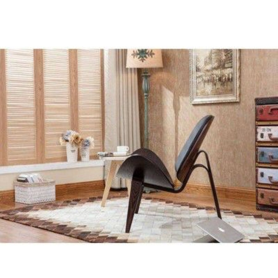 Shell Side Chair Dark Walnut/Black Boraam | * Hot