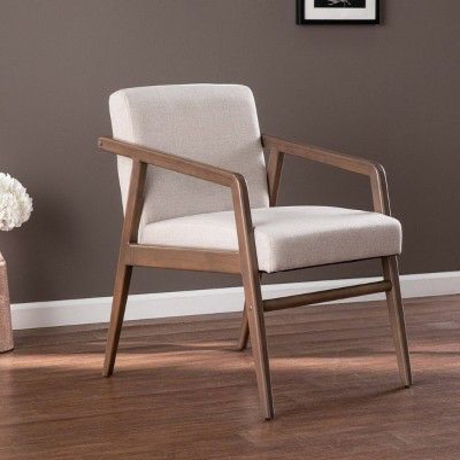 Winwest Upholstered Accent Chair Cream/Brown Aiden Lane | * Hot