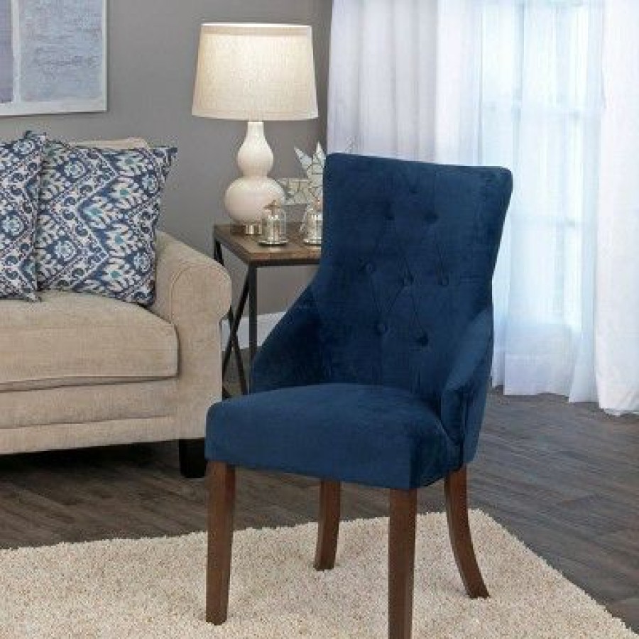 Tufted Accent Chair Blue Homepop | * Best