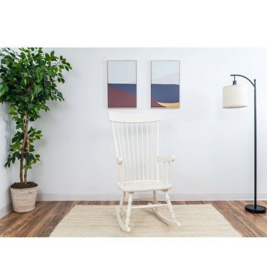 Gift Mark Modern Wooden Rocking Chair White | * Clearance