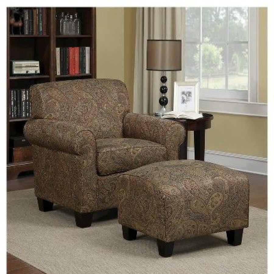 Wendy Rounded Armchair & Ottoman Handy Living | * Clearance