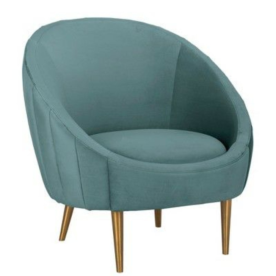 Razia Channel Tufted Tub Chair Sea Foam Safavieh | * New