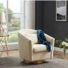 Clara Quilted Swivel Tub Chair Ivory Safavieh | * Wholesale