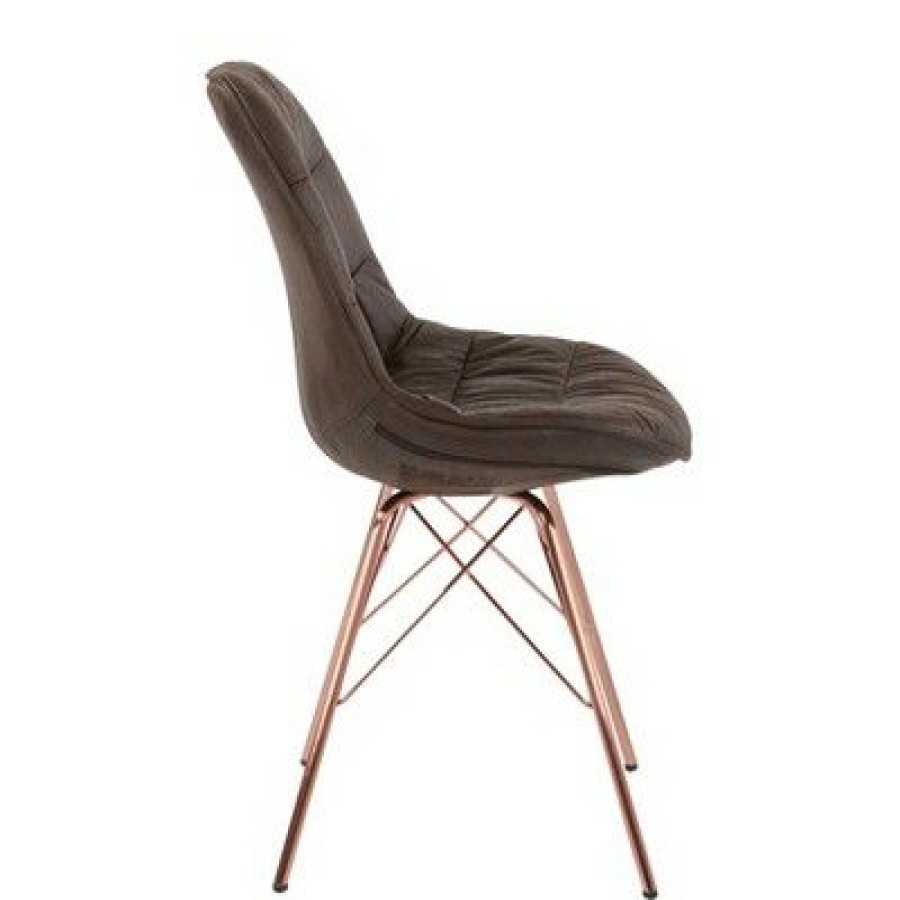 Distressed Fabric Langdon Chair Saddle Brown Osp Home Furnishings | * Online