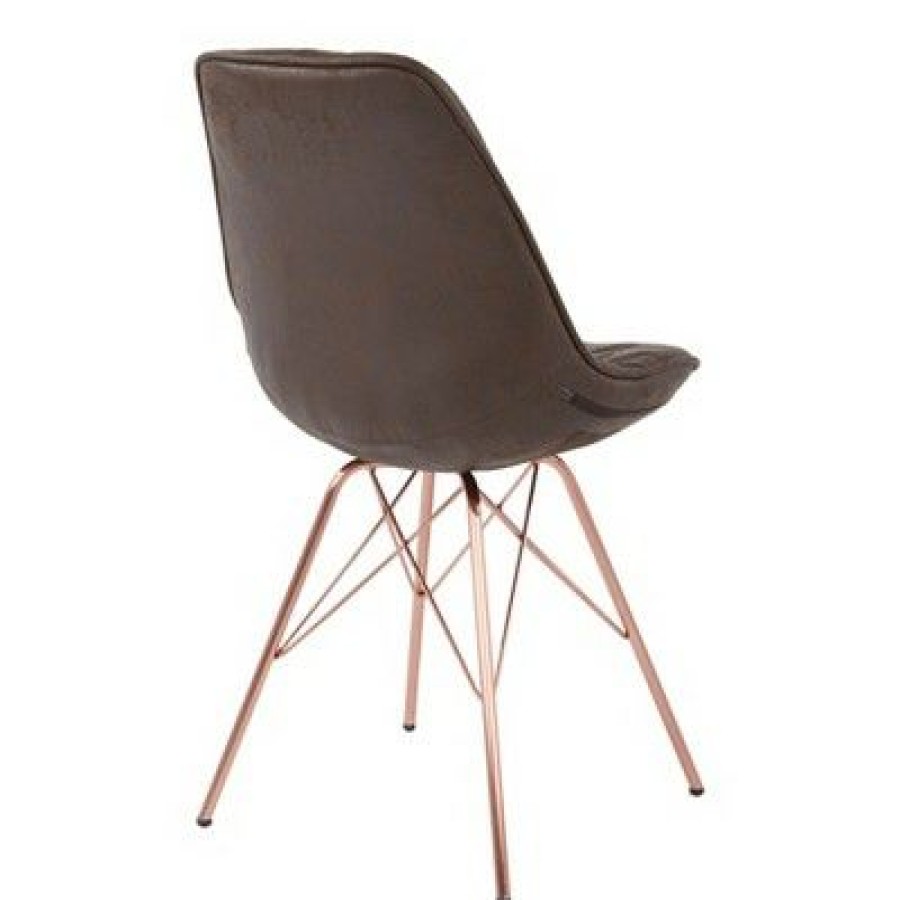 Distressed Fabric Langdon Chair Saddle Brown Osp Home Furnishings | * Online