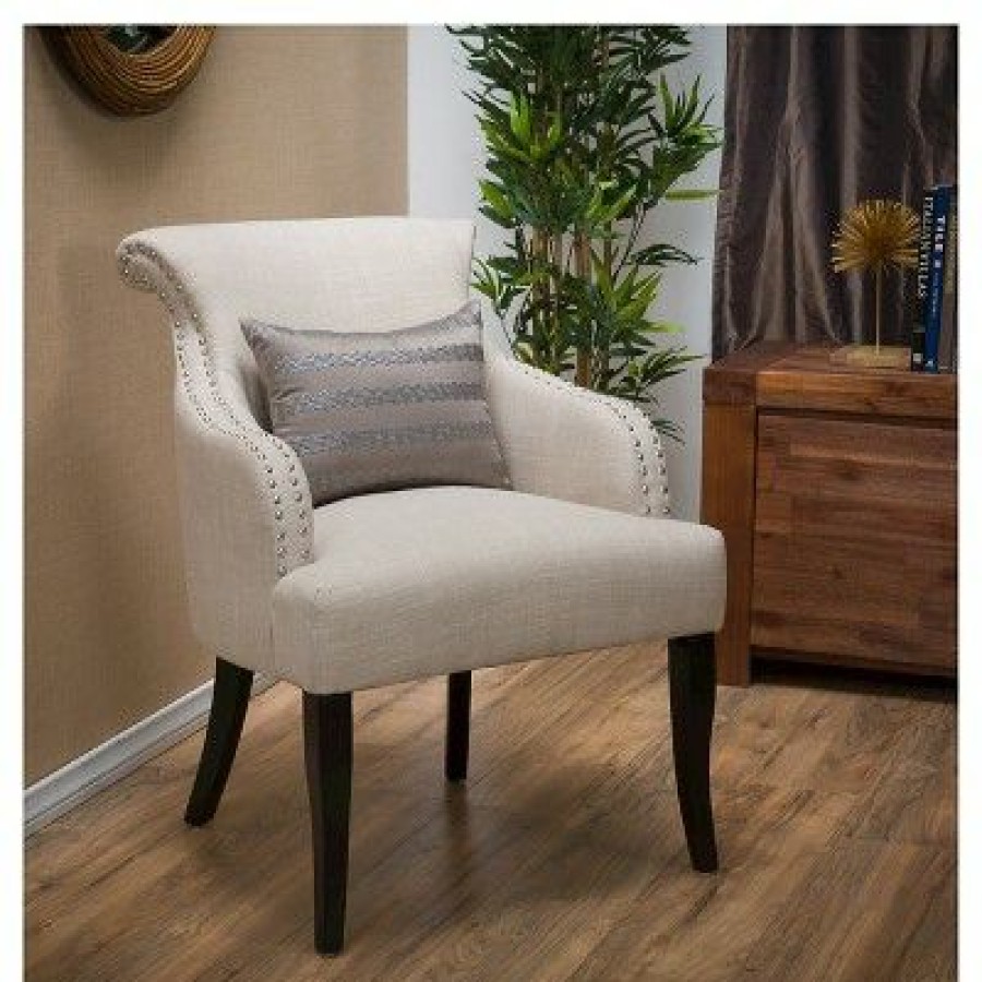 Filmore Fabric Armchair Light Beige Christopher Knight Home | * Best