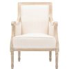 Chavanon Wood & Linen Traditional French Accent Chair Light Beige Baxton Studio | * Wholesale