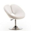 Set Of 2 Perch Faux Leather Adjustable Chairs White Manhattan Comfort | * Hot