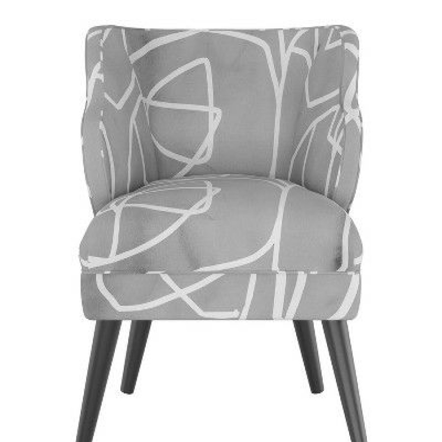 Mandolene Accent Chair Mona Abstract Gray Project 62 | * New