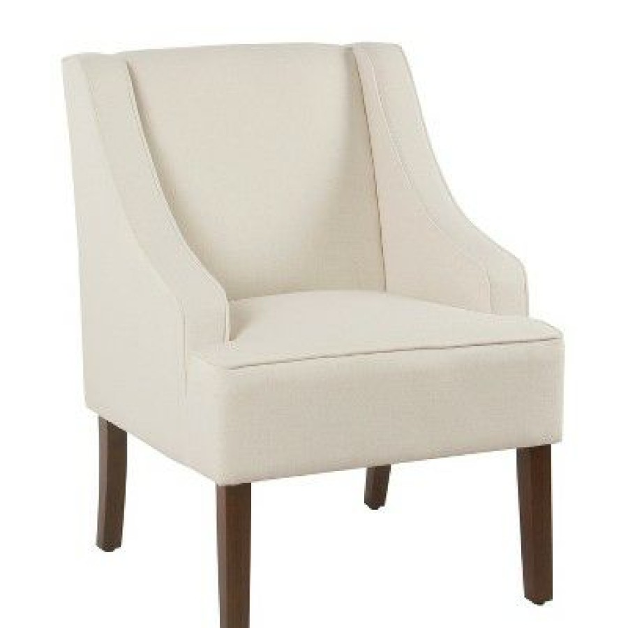 Classic Solid Swoop Arm Accent Chair Homepop | * Clearance