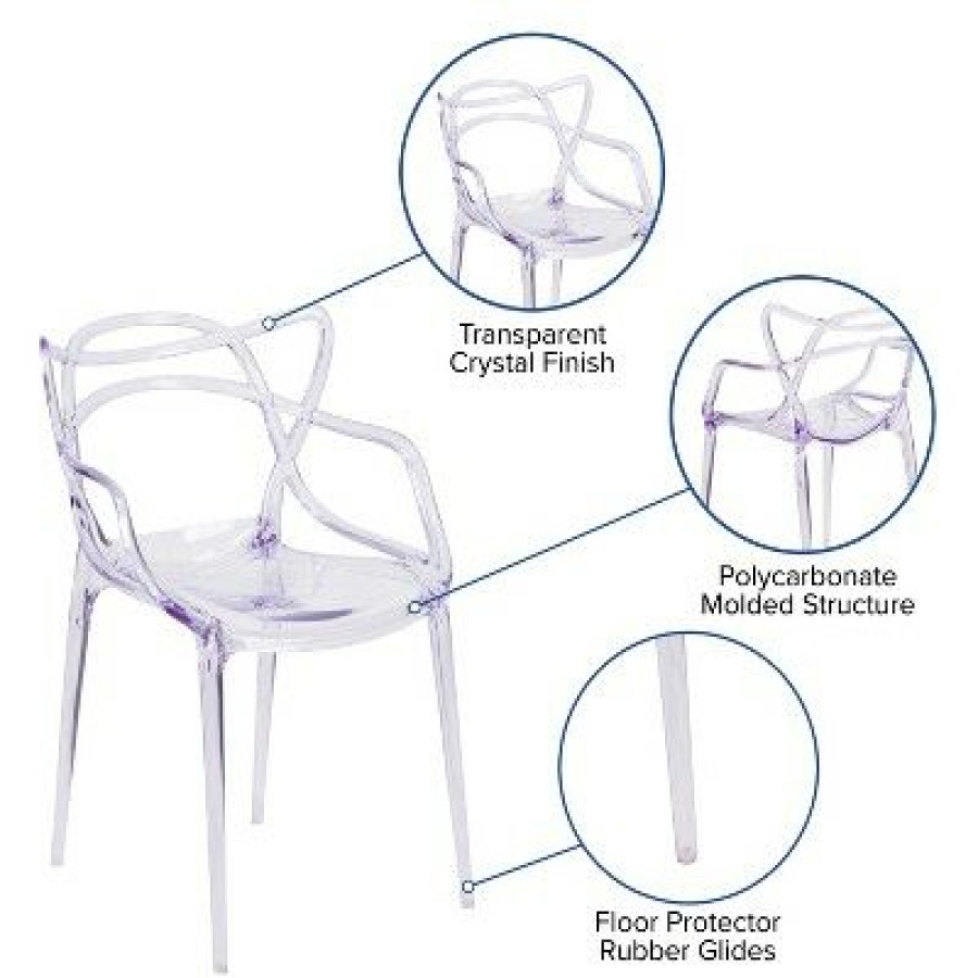 Flash Furniture Nesting Series Transparent Stacking Side Chair | * Clearance