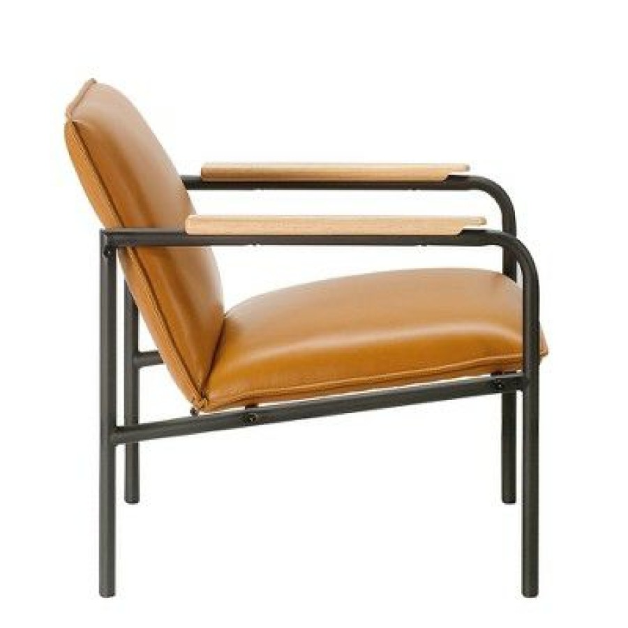 Sauder Boulevard Cafe Metal Lounge Chair Camel Finish | * Best