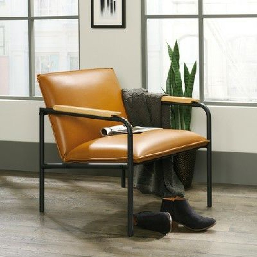 Sauder Boulevard Cafe Metal Lounge Chair Camel Finish | * Best