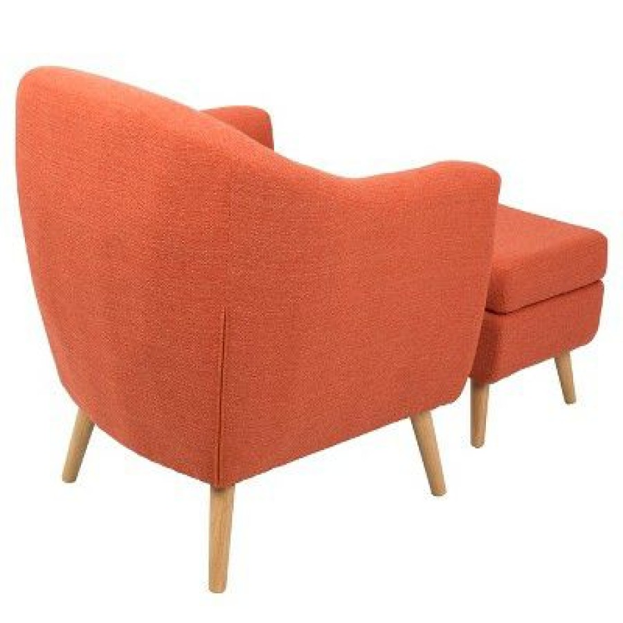 Rockwell Mid-Century Modern Chair W/Ottoman Lumisource | * Online