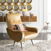 Elicia Mid-Century Armchair Camel Velvet Safavieh | * Online